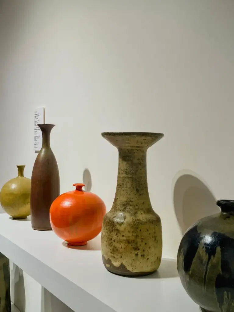 Ceramic vessels displayed at Cascadia Art Museum